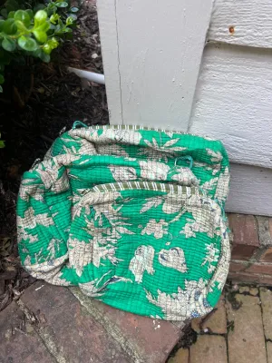 3 Piece Block Printed Cotton Cosmetic Bags