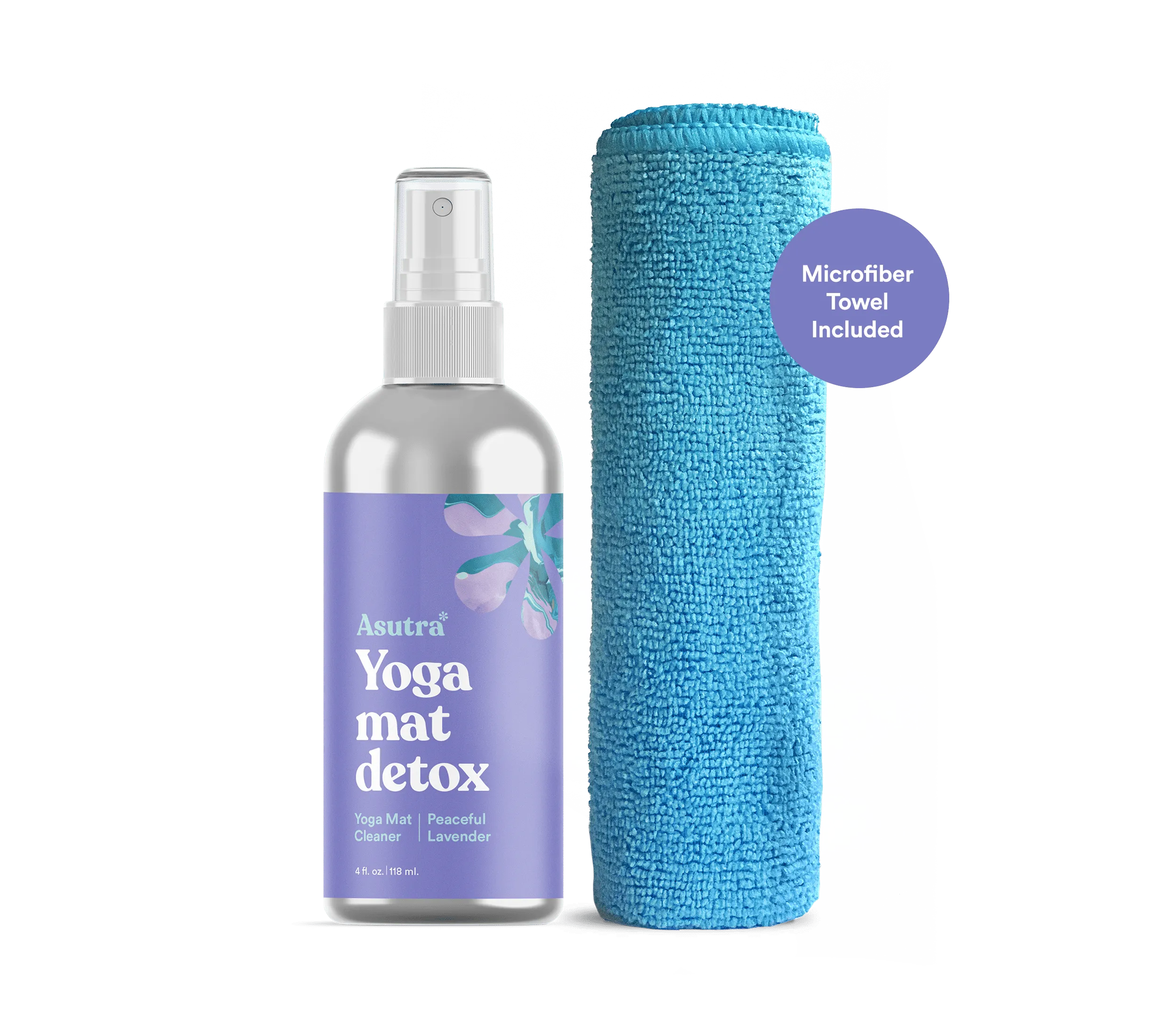 Aluminum Lavender Yoga Mat Cleaner