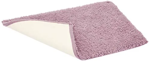 Amazon Brand - Solimo Premium Anti-Slip Microfibre Bathmat - 60cm x 40cm, Dusty Lilac, Pack of 2