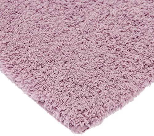 Amazon Brand - Solimo Premium Anti-Slip Microfibre Bathmat - 60cm x 40cm, Dusty Lilac, Pack of 2