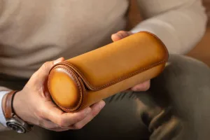 Aras Watch Roll -  Honey Brown For 3 Watches