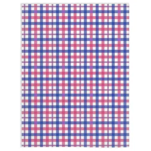 Bisexual Gingham Plaid Pride Minky Blankets