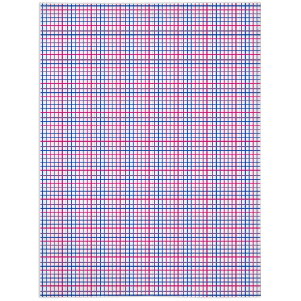 Bisexual Tattersol Plaid Pride Minky Blankets