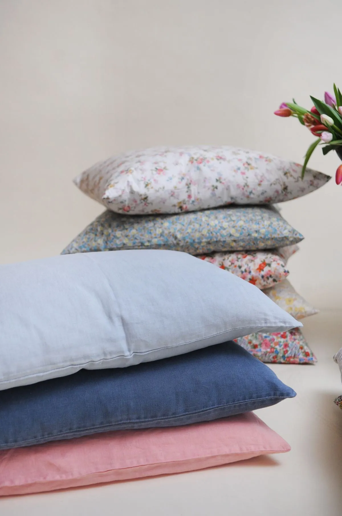 Blue Shade Linen Cushion 60x40