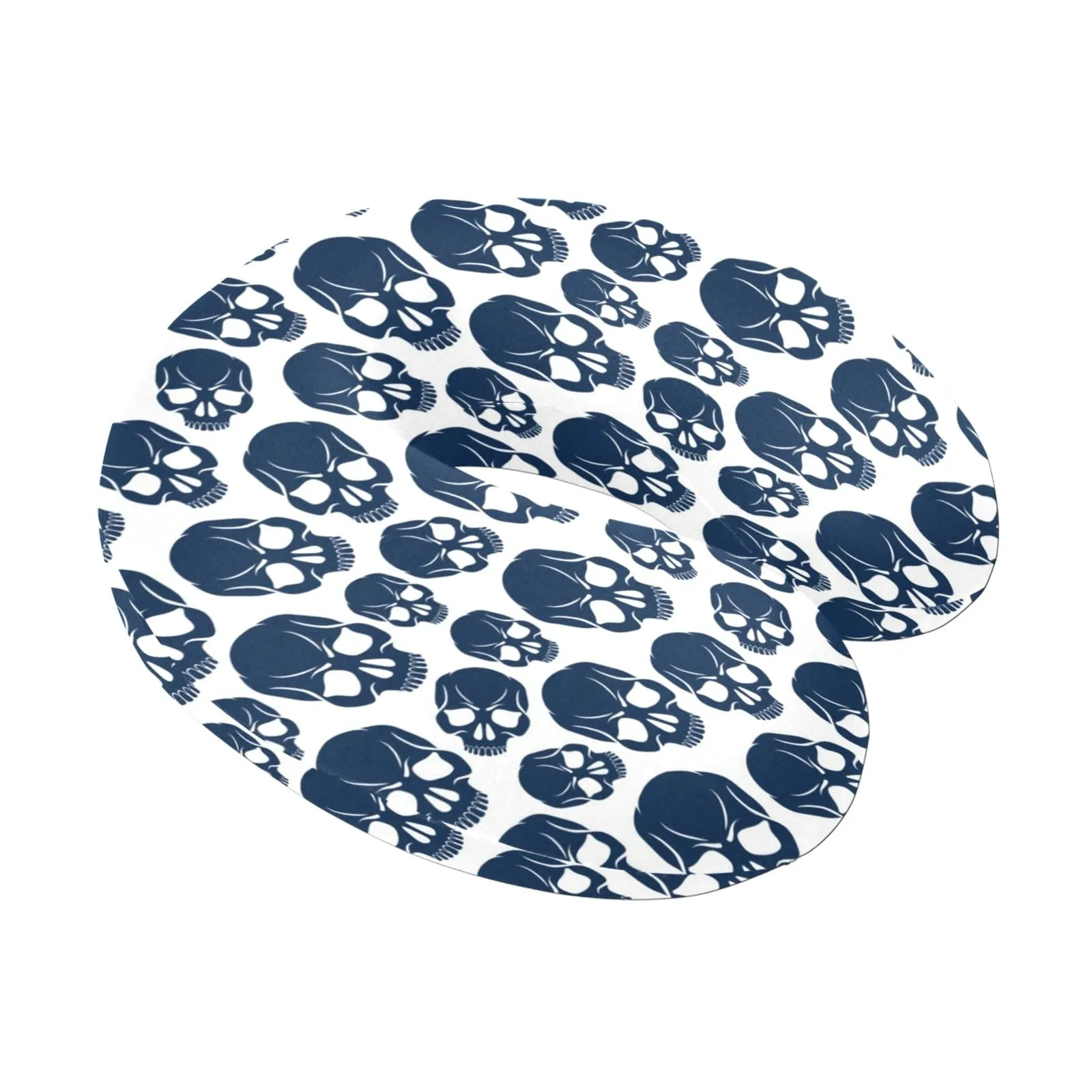 Blue Skulls U-Shape Travel Pillow