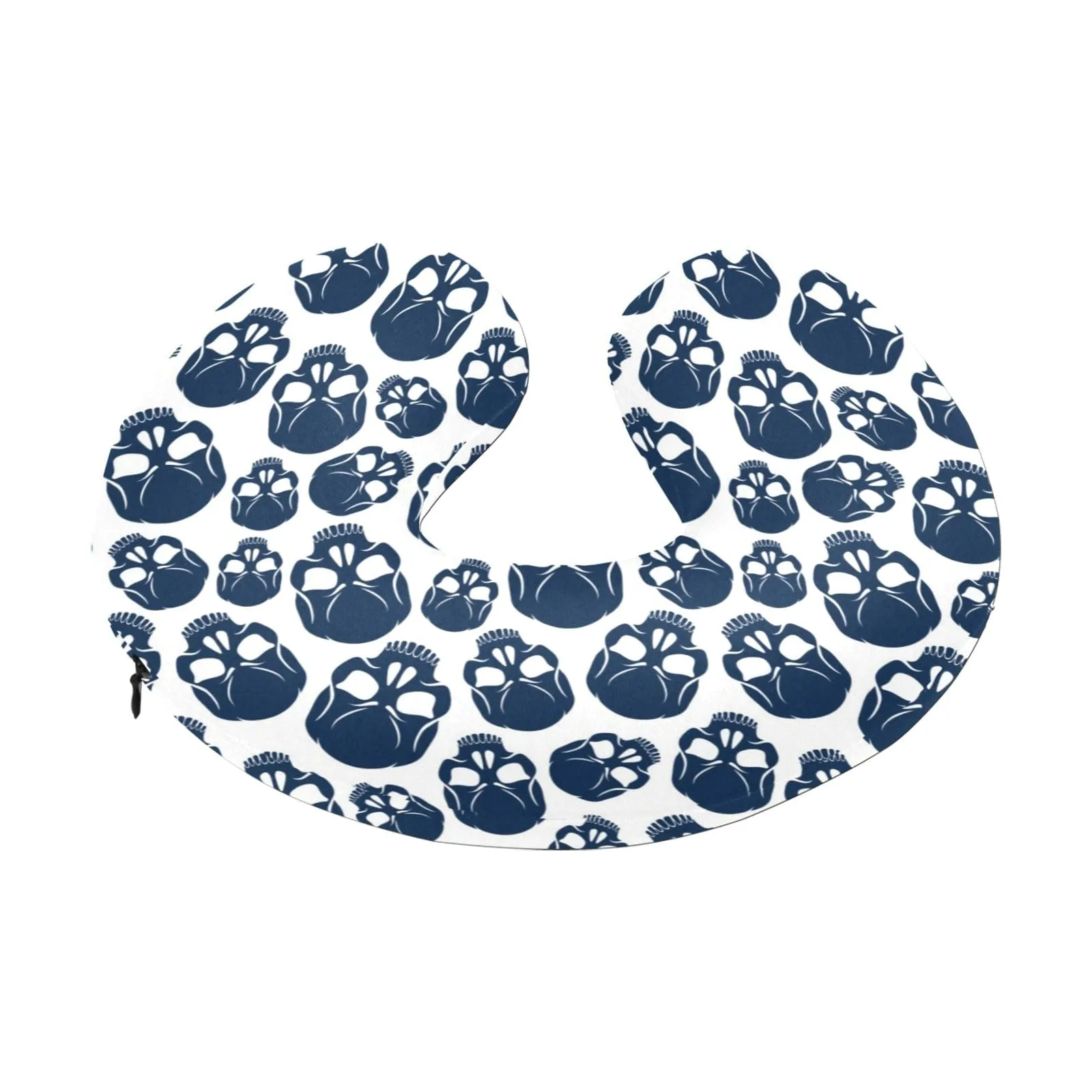 Blue Skulls U-Shape Travel Pillow