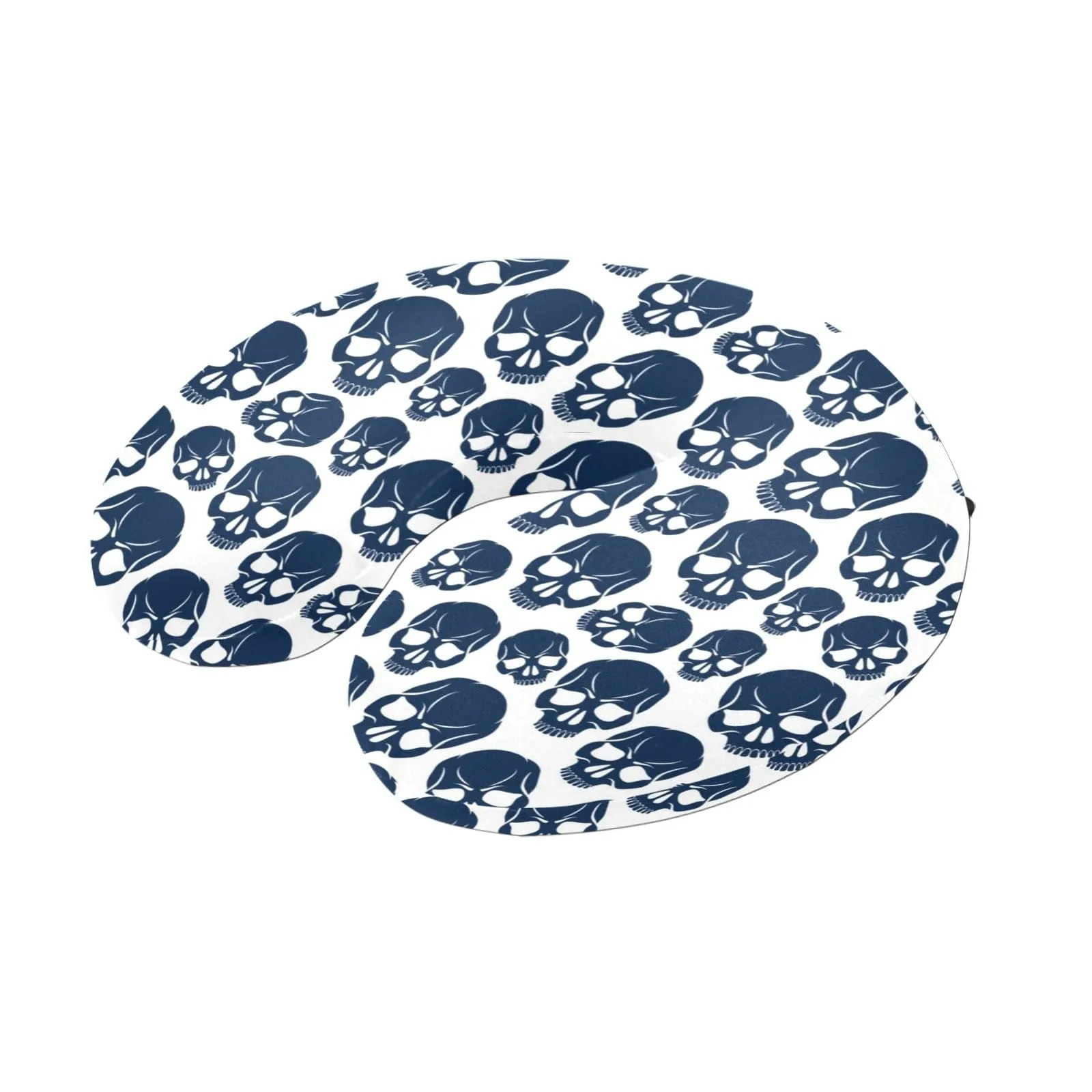 Blue Skulls U-Shape Travel Pillow