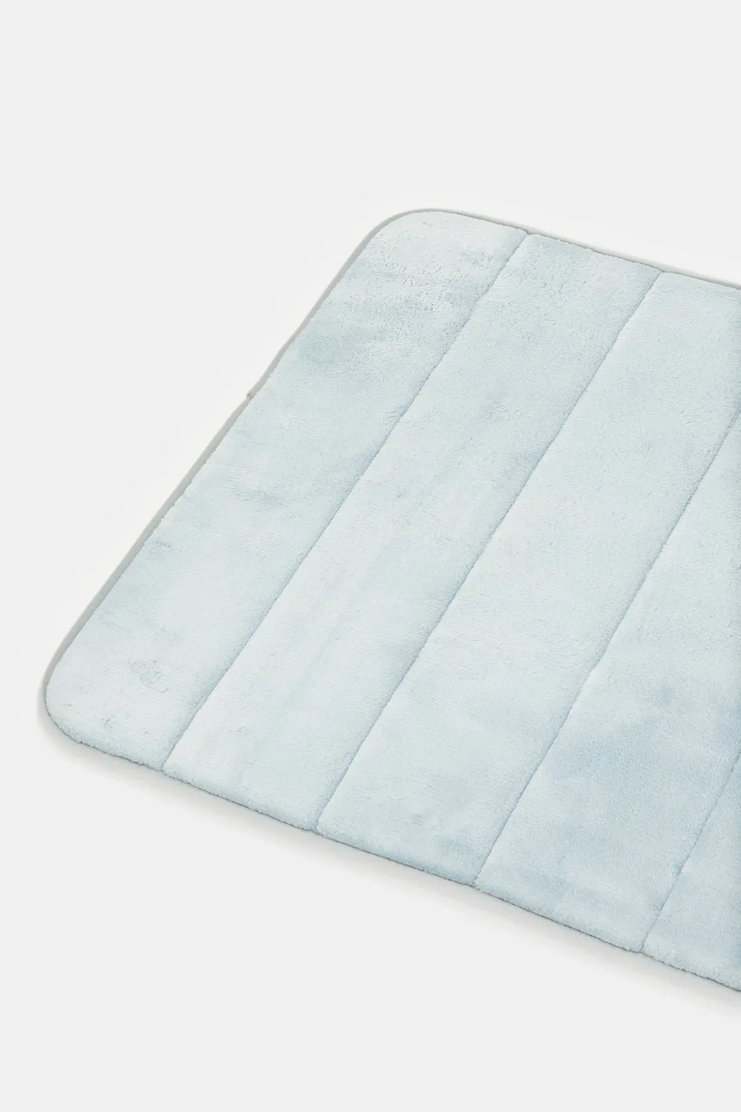 Blue Stripe Memory Foam Bath Mat