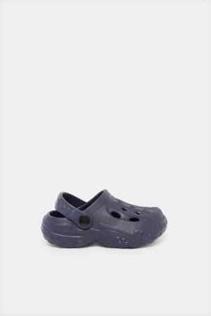 Boys Navy Molded Clogs