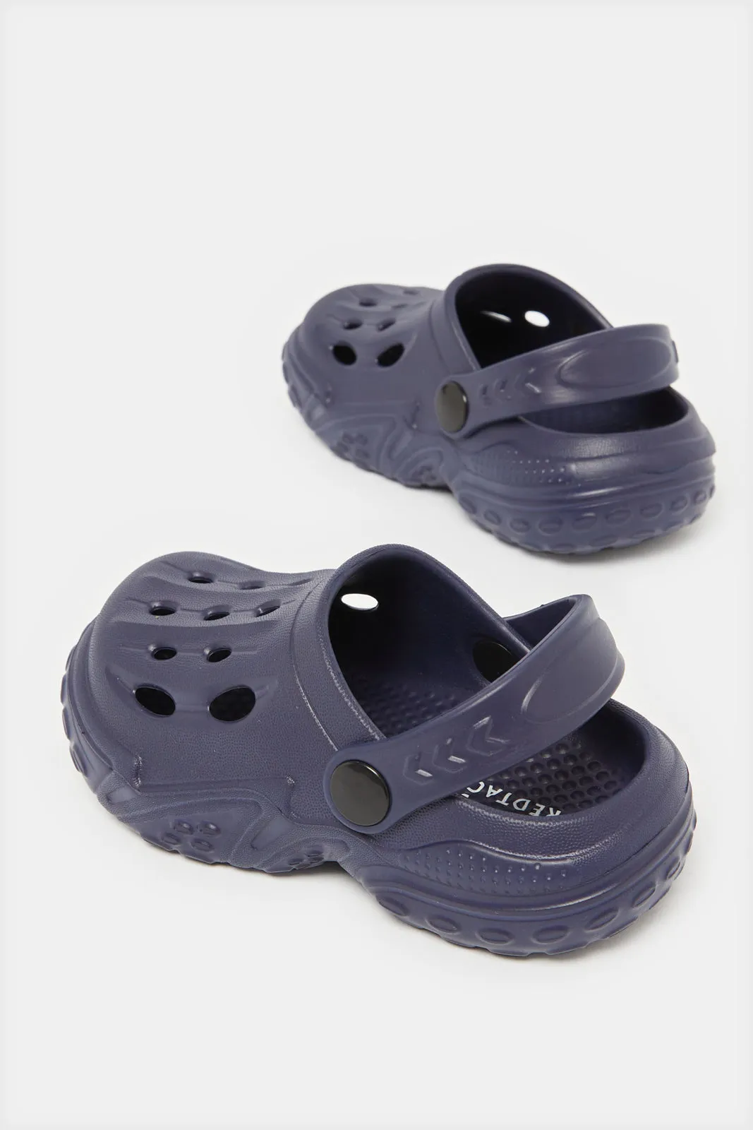 Boys Navy Molded Clogs