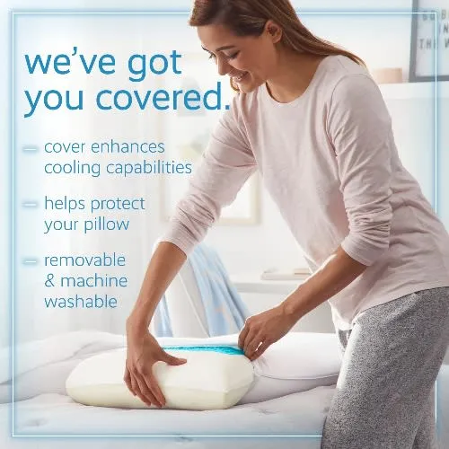 Comfort Revolution Originals Blue Bubble Gel   Memory Foam Cooling Bed Pillow - King Size