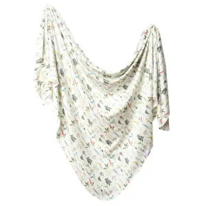 Copper Pearl Knit Swaddle Blanket / Aspen