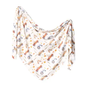 Copper Pearl Knit Swaddle Blanket / Hayride