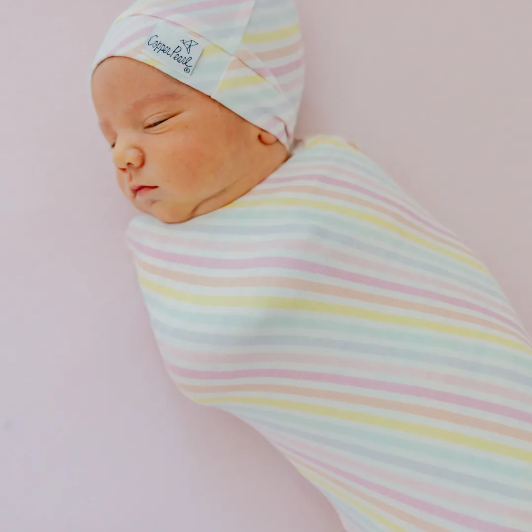 Copper Pearl Knit Swaddle Blanket / Lucky
