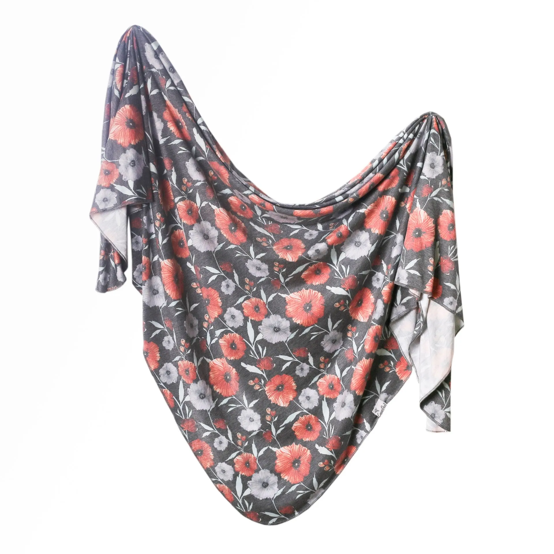 Copper Pearl Knit Swaddle Blanket / Poppy