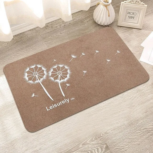 Creative pattern bath mat Soft comfortable Water absorption non-slip Not fade bathroom carpet Kitchen bedroom stair bathroom mat