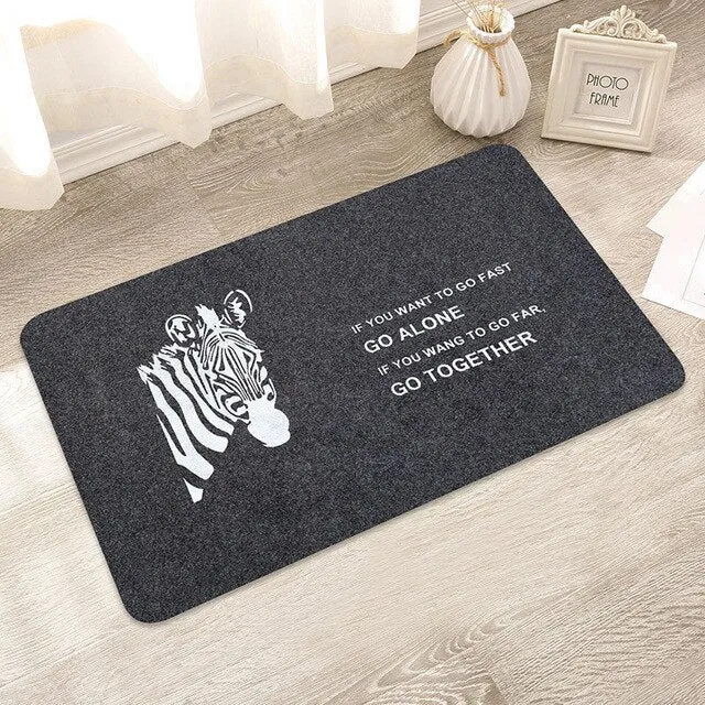 Creative pattern bath mat Soft comfortable Water absorption non-slip Not fade bathroom carpet Kitchen bedroom stair bathroom mat