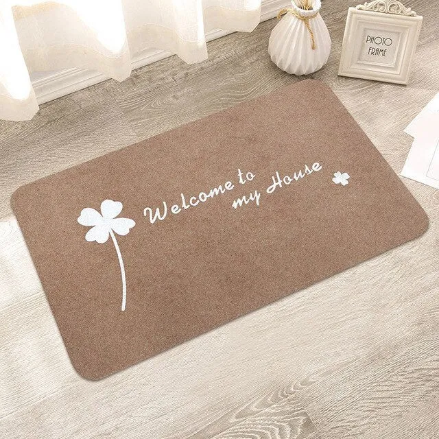 Creative pattern bath mat Soft comfortable Water absorption non-slip Not fade bathroom carpet Kitchen bedroom stair bathroom mat