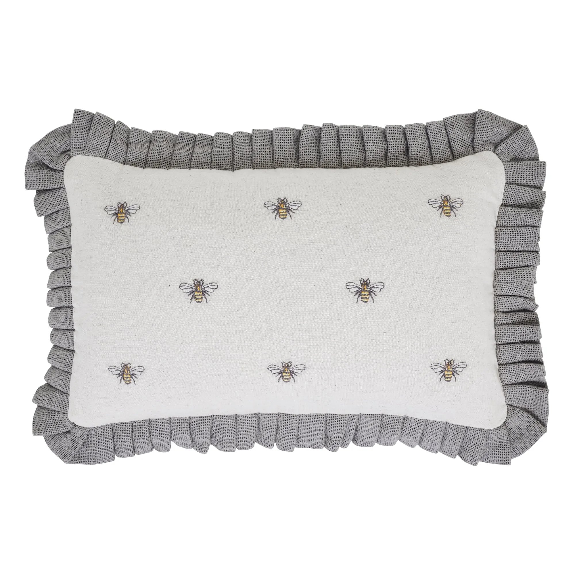 Embroidered Bee Pillow 14x22 VHC Brands