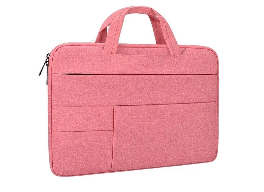 Essential Waterproof Laptop Hand Bag For 15.6 Inch-Pink