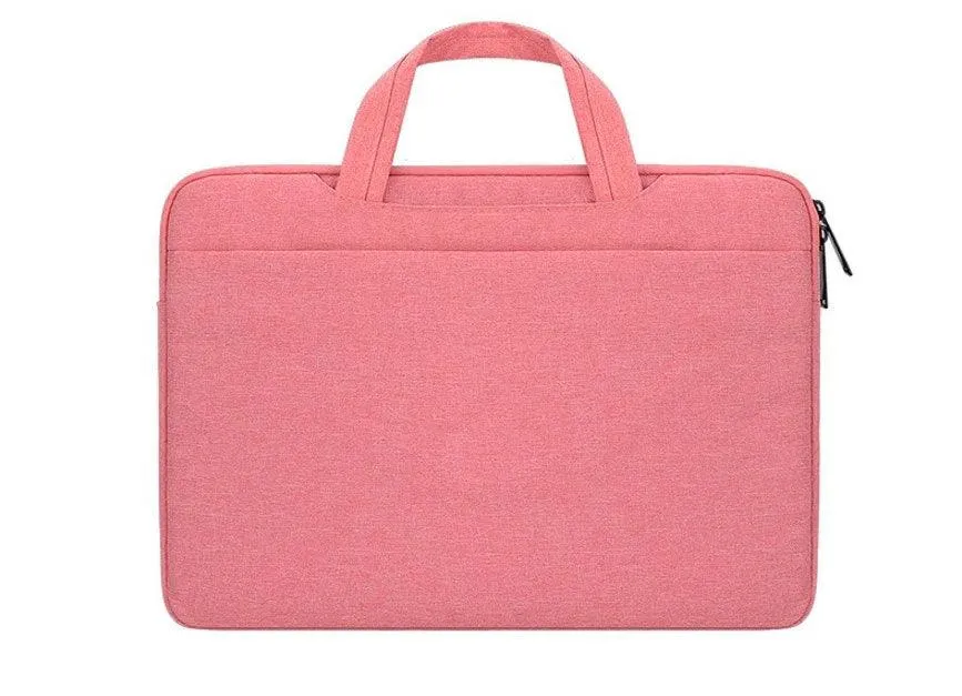 Essential Waterproof Laptop Hand Bag For 15.6 Inch-Pink