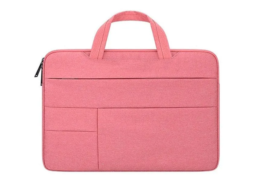Essential Waterproof Laptop Hand Bag For 15.6 Inch-Pink