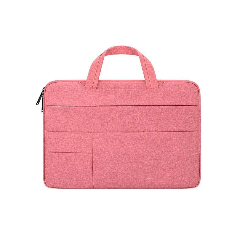 Essential Waterproof Laptop Hand Bag For 15.6 Inch-Pink