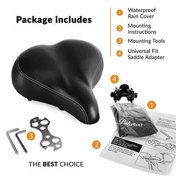 Extra Wide and Padded Universal Bike Seat Replacement