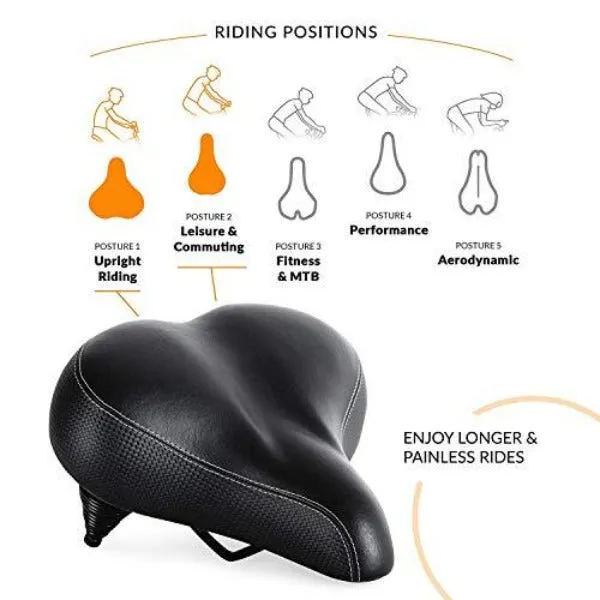 Extra Wide and Padded Universal Bike Seat Replacement