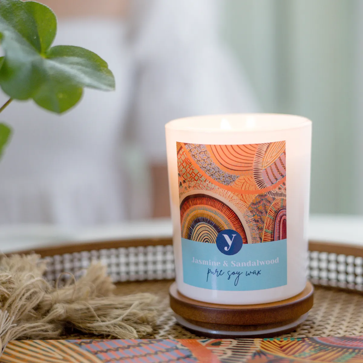 Flow - Jasmine and Sandalwood Soy Candle 180gms