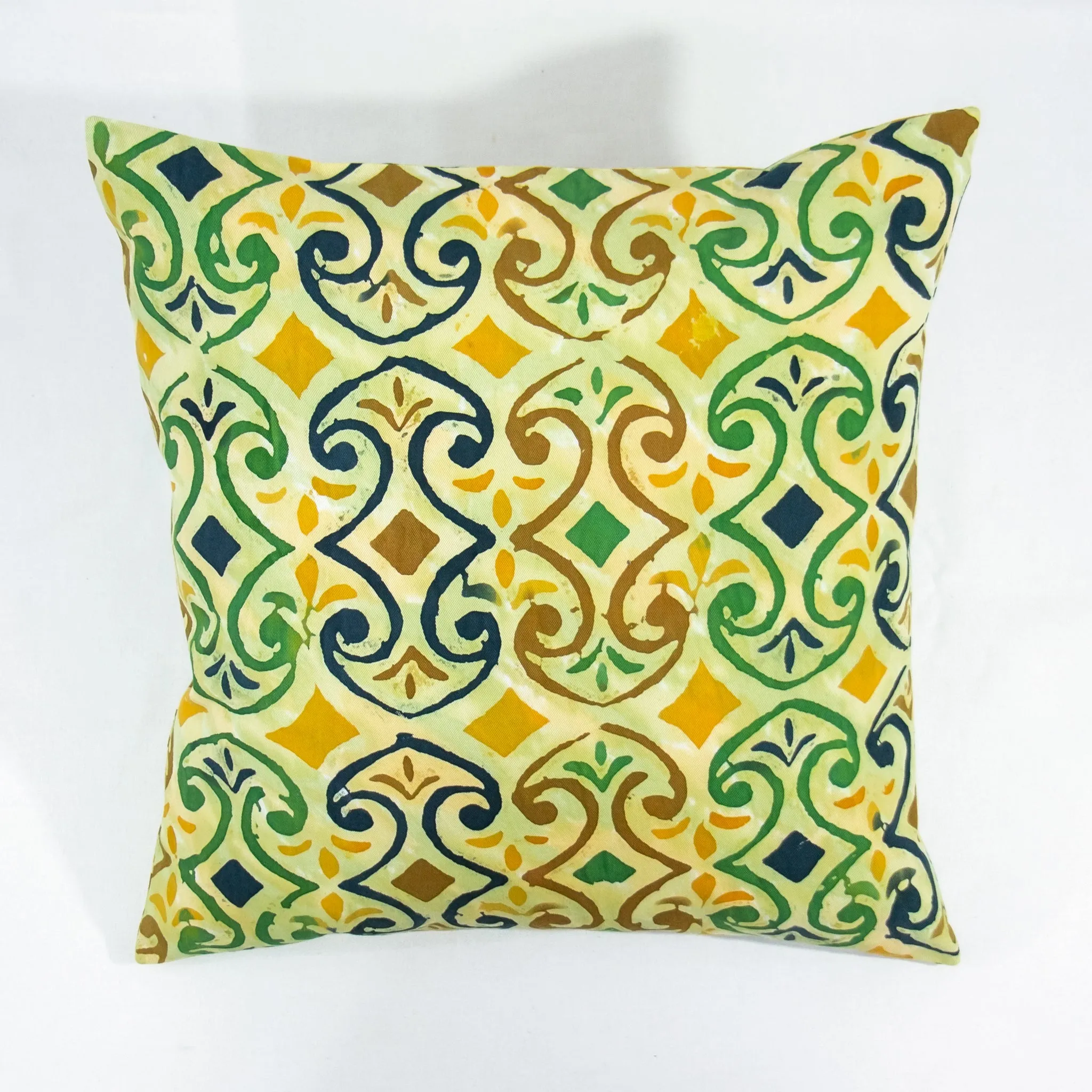 Hand Painted Accent Pillow Cover - Fleur De Mur (Light)