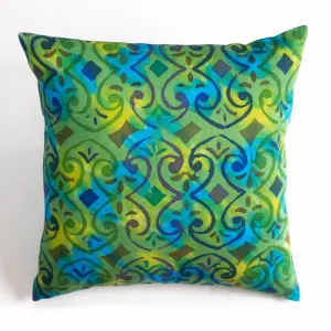 Hand Painted Accent Pillow Cover - Fleur De Mur