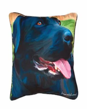 Handsome Black Lab Pillow