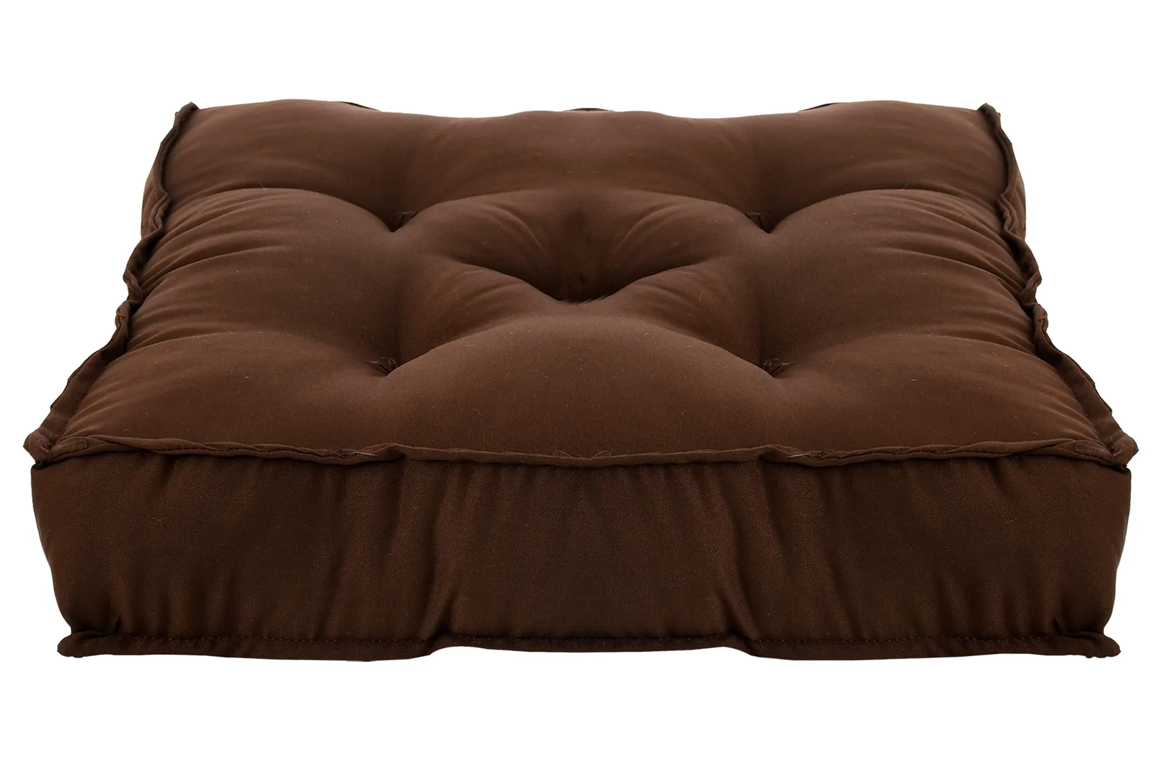 Heart Home Microfiber Square Chair Pad/Cushion for Office, Home or Car Sitting, 18 * 18 Inch (Brown) (Model: HS_37_HEARTH020889)