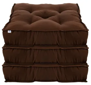 Heart Home Microfiber Square Chair Pad/Cushion for Office, Home or Car Sitting-Pack of 3, 18 * 18 Inch (Brown), Standard (HS_37_HEARTH020893)