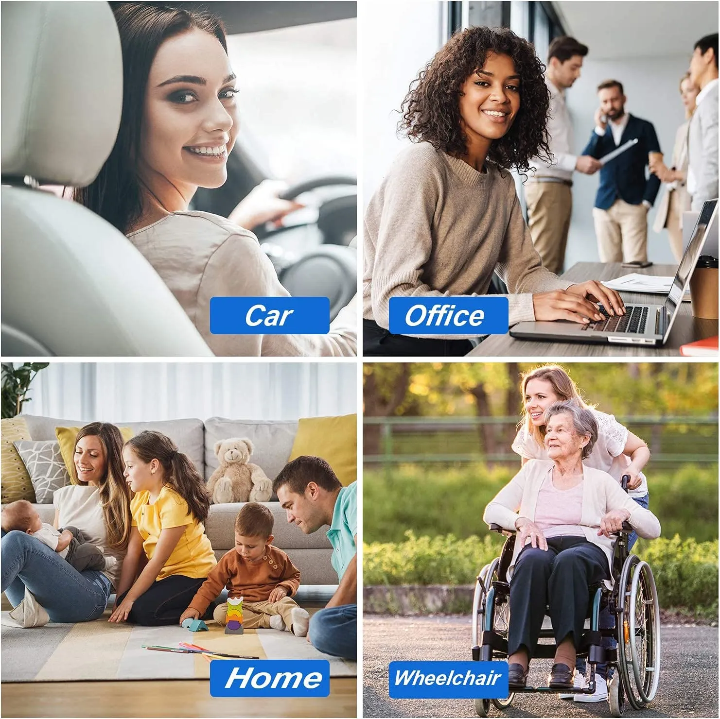 Honeycomb Pressure Point Gel Seat Cushion with Washable Non-Slip Cover