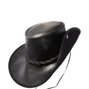 Jacaru Hats Boundary Rider Leather Hat - Black