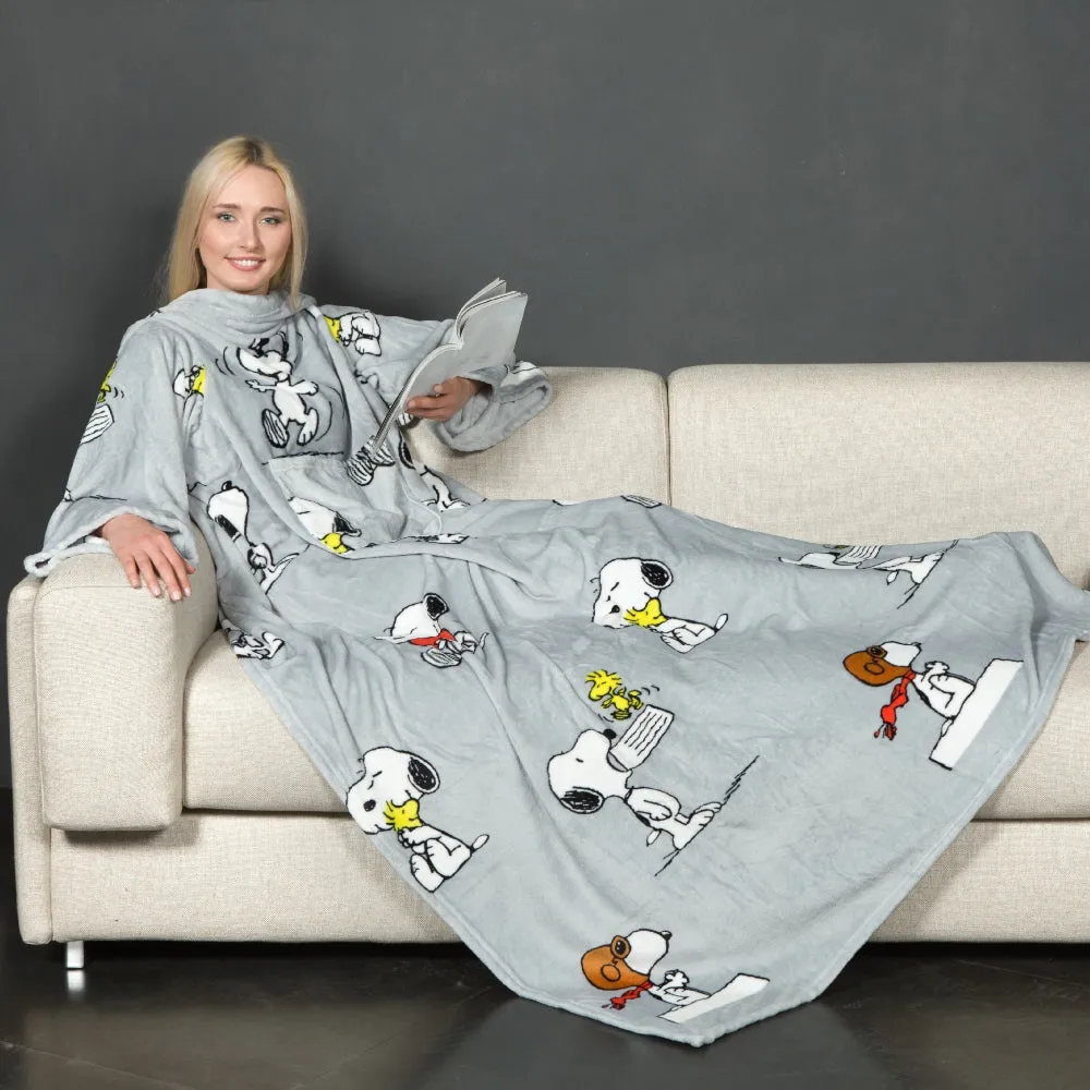 KANGURU Blanket With Sleeves and a Pocket - Deluxe Snoopy