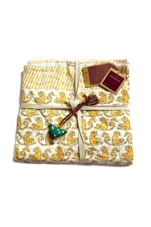 Kantha Baby Blanket - Monkey Print