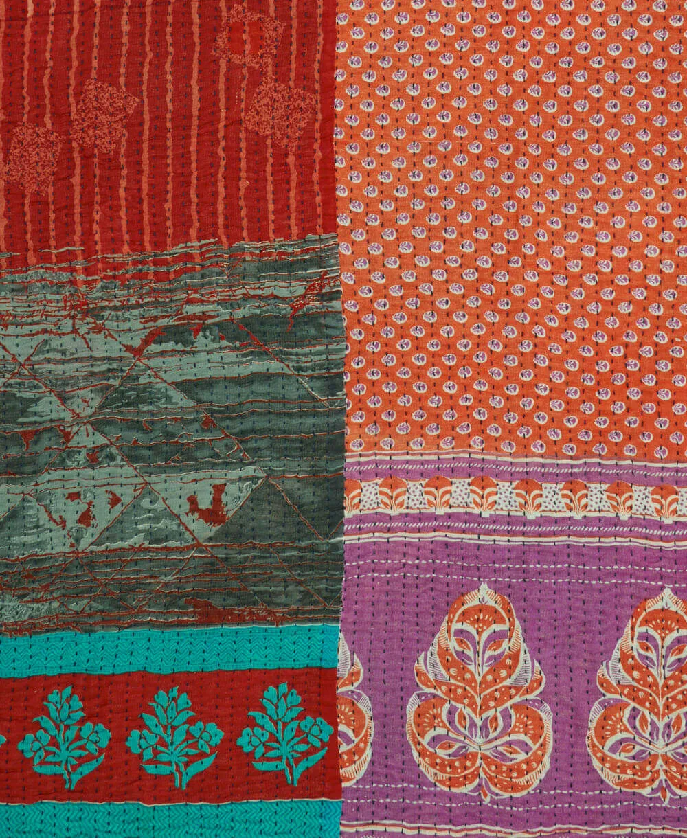 Kantha Quilt Throw - No. 240517