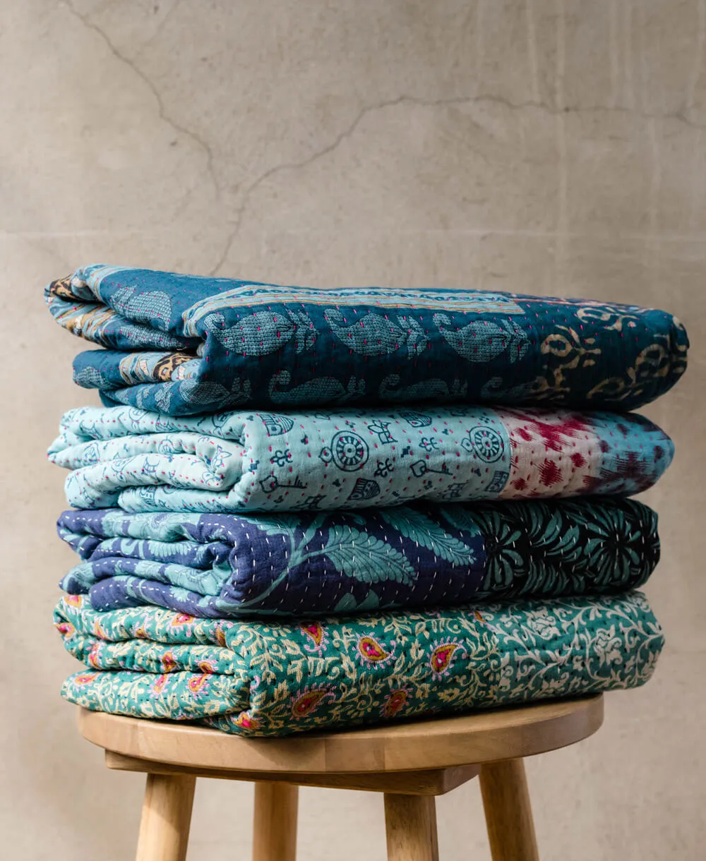 Kantha Quilt Throw - No. 240523
