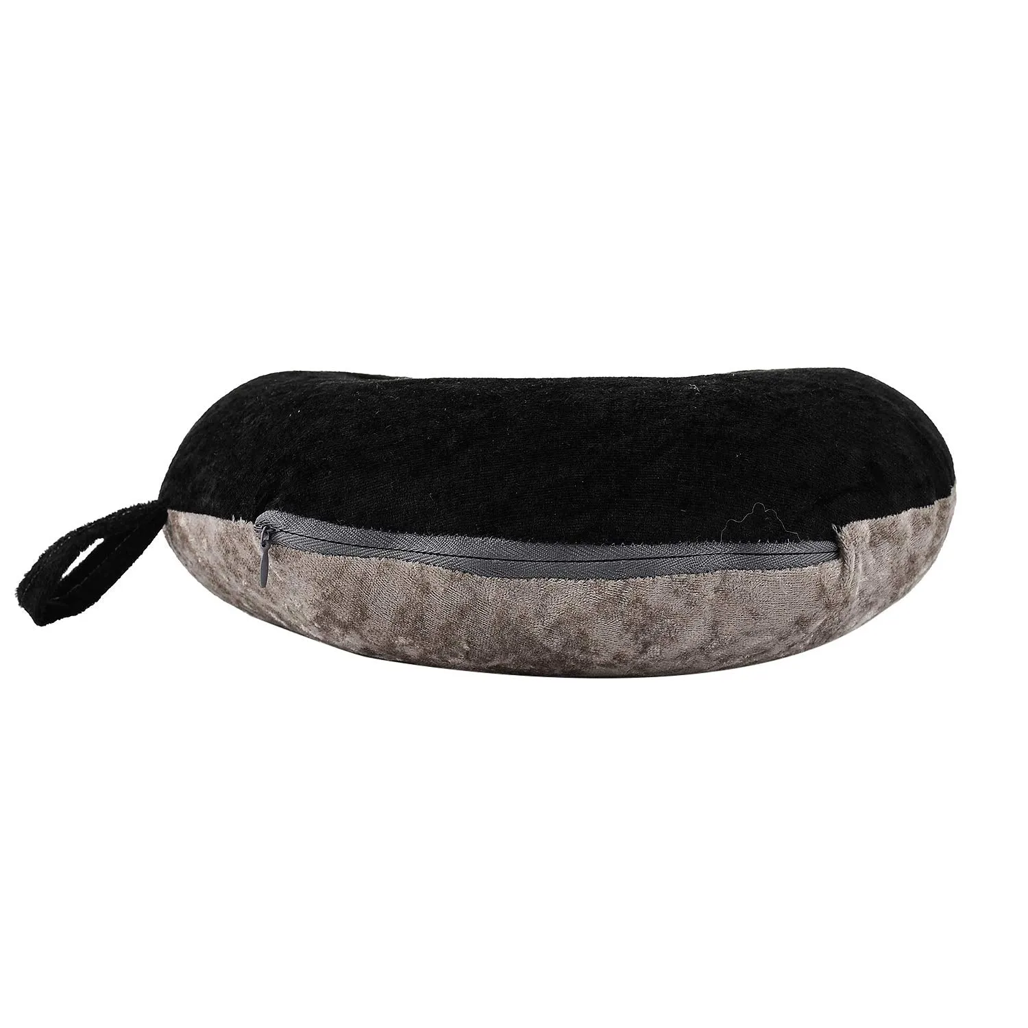 Kuber Industries 2 Pieces Unisex U-Shaped 100 Percent Pure Micro Fibre Soft Cushions Neck Rest Pillow for Travel, Car, Train, Flight, Bus (Purple & Green,Black & Grey)-CTKTC039209