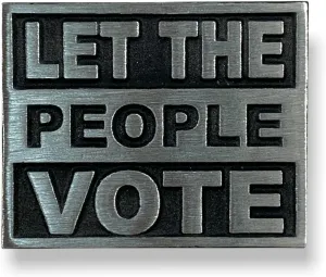 Let The People Vote Patriotic Lapel Pin  Show Your Support for Voting Rights and End Voter Suppression  Made in USA by StockPins