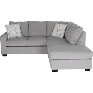 Lily 2 Piece Sectional - Luxury Silver
