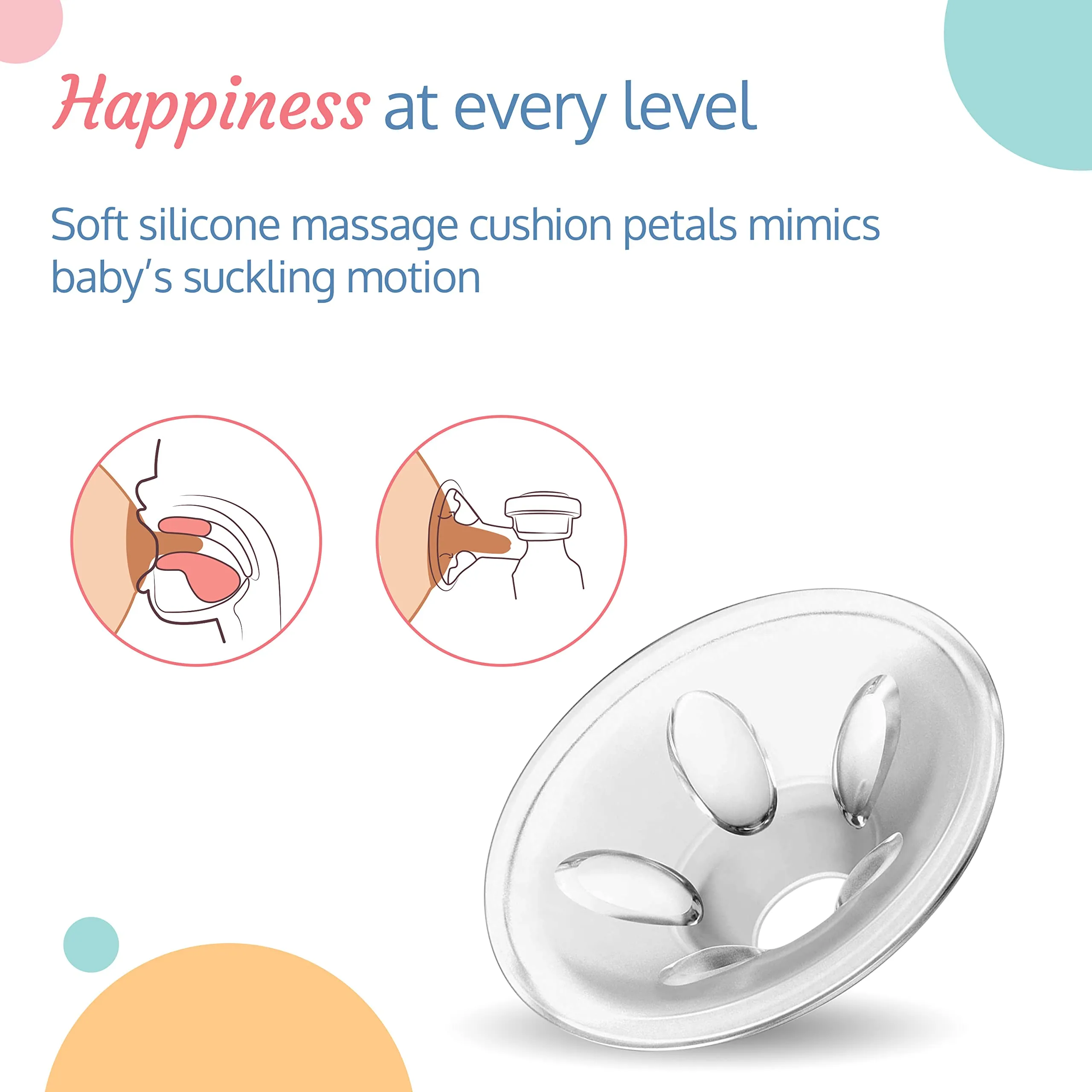 LuvLap Manual Breast Feeding Pump for Comfort and Easy One Hand Operation