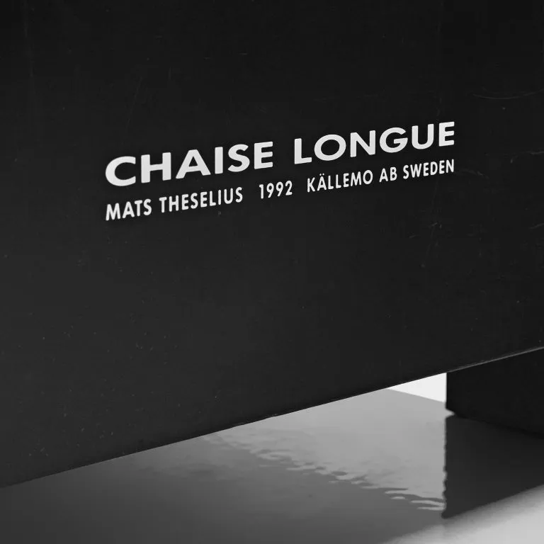 Mats Theselius for Källemo Exclusive Chaise Longue in Black Leather