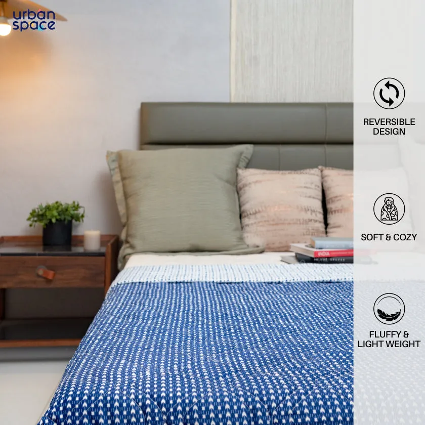 Microfiber 120 GSM All Season AC Blanket / Dohar for bedroom - Tokyo Blue