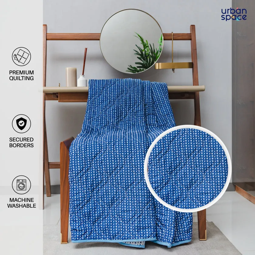 Microfiber 120 GSM All Season AC Blanket / Dohar for bedroom - Tokyo Blue