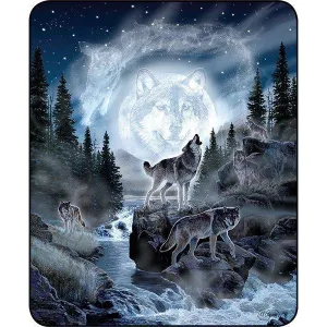 Moon Wolf Blanket DB5255-2 Queen Size