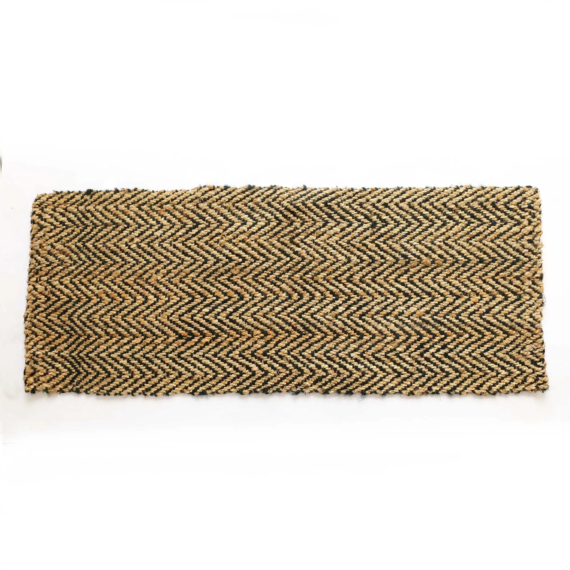 OnlyMat Ups and Downs - Luxe Rug - Herringbone Weave - Handwoven Jute Carpet - Organic and Sustainable